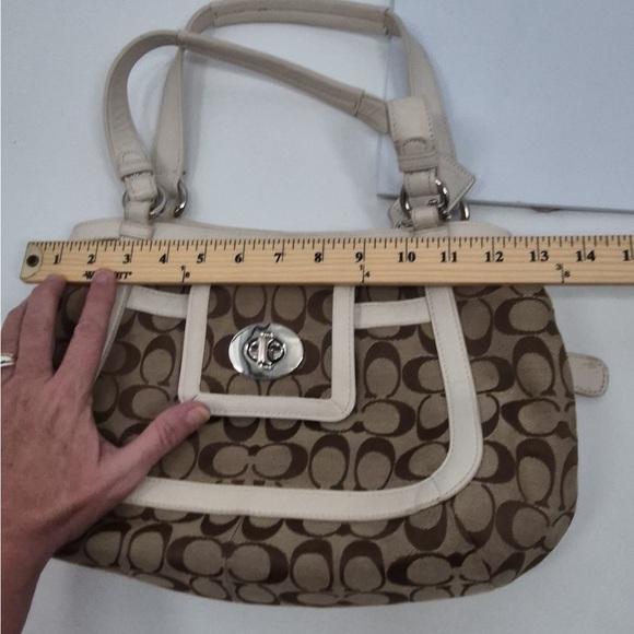 Coach canvas trimmed in leather purse - Picture 4 of 6